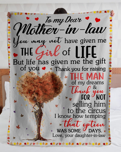 You Way Not Have Given Me To My Dear Mother In Law Sherpa Fleece Blanket
