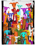 Fleece Blanket Dog Personalized Custom Name Date Fleece Blanket Print 3D, Unisex, Kid, Adult - Greyhound Water Color - Love Mine Gifts