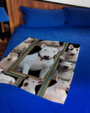 Dog Blanket - Bull Terrier Picture Fleece Blanket