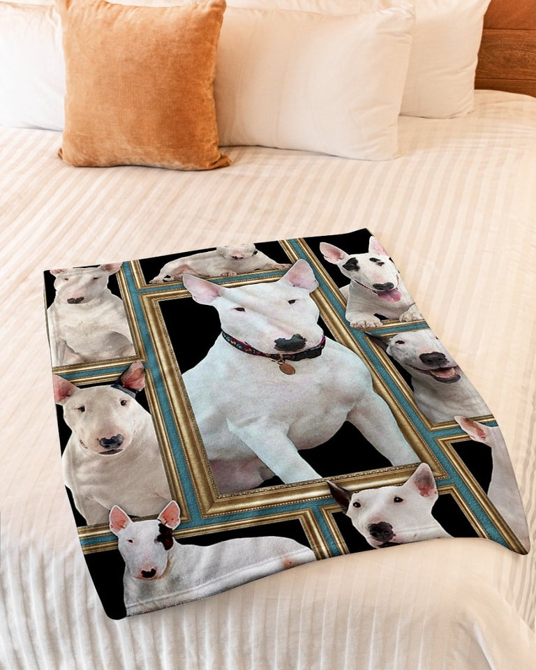 Dog Blanket - Bull Terrier Picture Fleece Blanket