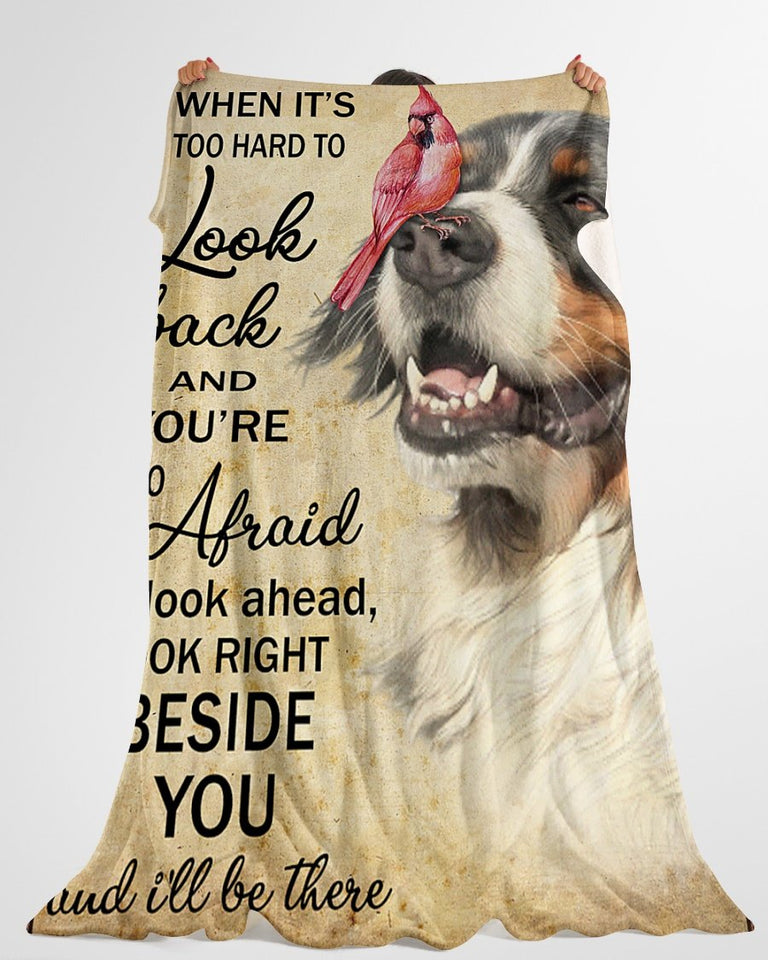 Dog Blanket - Beside You Berneses Mountain Dog Fleece Blanket