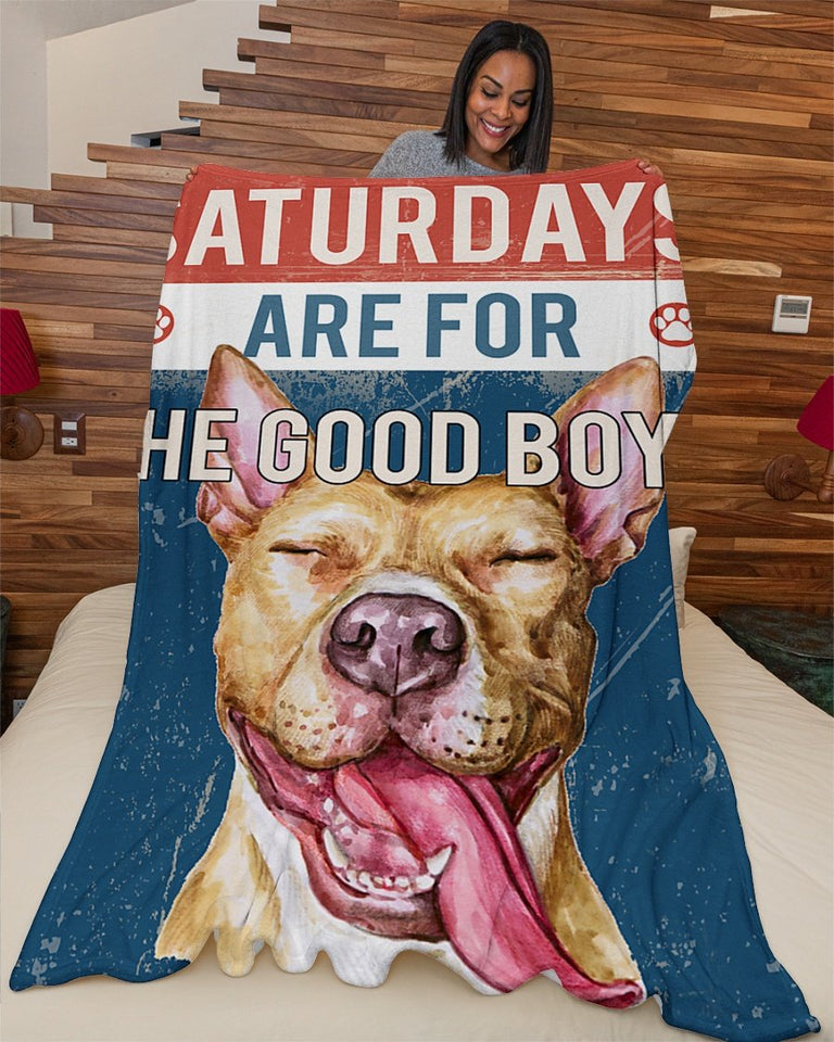 Dog Blanket - Pitbull Goodboys Fleece Blanket