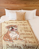 Dog Blanket - Bulldog Mom Fleece Blanket