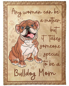 Dog Blanket - Bulldog Mom Fleece Blanket