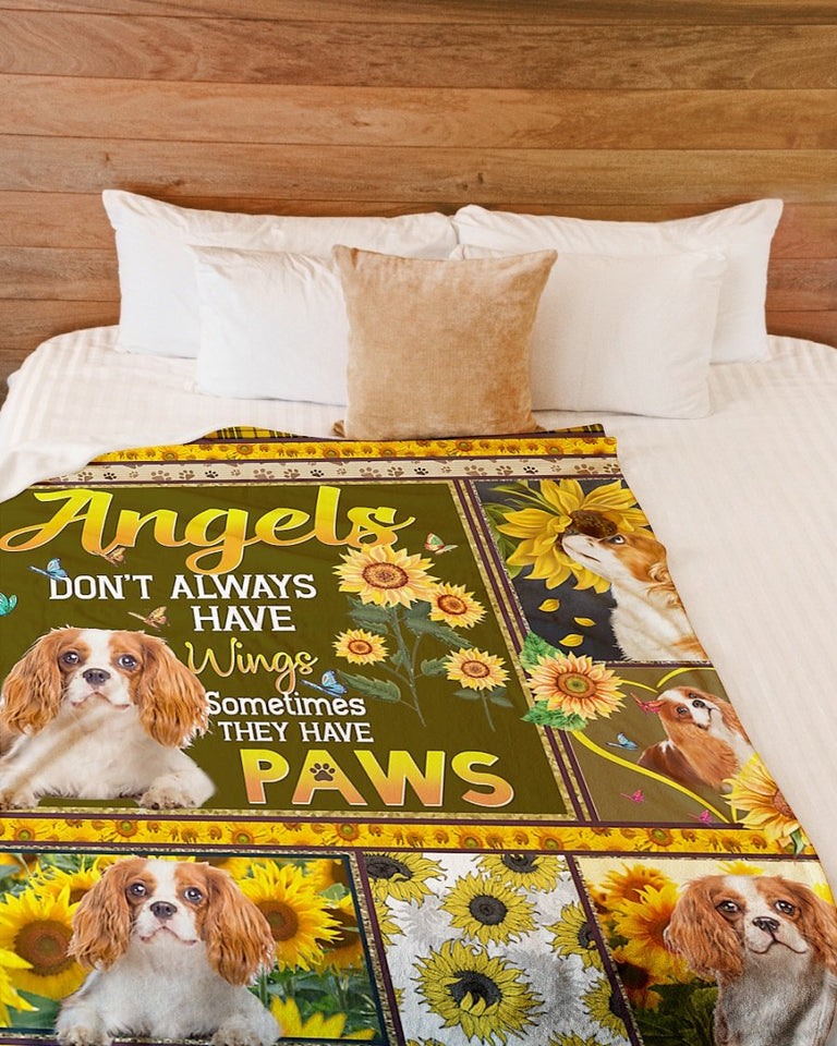 Dog Blanket - Angels Don't Always Have Wings Fleece Blanket