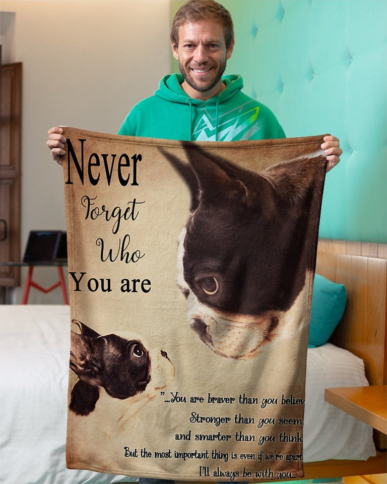 Dog Blanket - Boston Never Forget Fleece Blanket