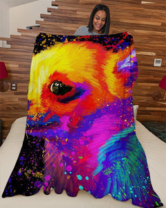 Fleece Blanket Dog Personalized Custom Name Date Fleece Blanket Print 3D, Unisex, Kid, Adult - Chihuahua Water Color - Love Mine Gifts