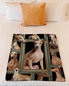 Fleece Blanket Dog Personalized Photo Upload Fleece Blanket Print 3D, Unisex, Kid, Adult - Greyhound Picture - Love Mine Gifts