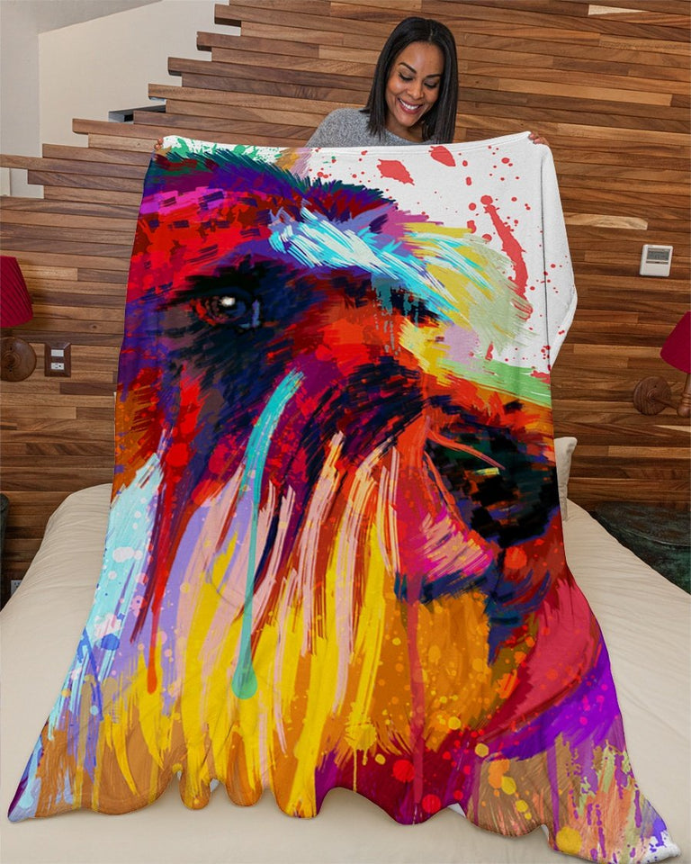 Fleece Blanket Dog Personalized Custom Name Date Fleece Blanket Print 3D, Unisex, Kid, Adult - Schanauzer Water Color - Love Mine Gifts