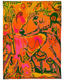 Fleece Blanket Dog Fleece Blanket Print 3D, Unisex, Kid, Adult - Greyhound Hippie - Love Mine Gifts