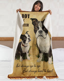 Dog Blanket - Boston Terrier Picture Sherpa Fleece Blanket