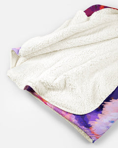 Dog Blanket - Boston Terrier Water Color Sherpa Fleece Blanket