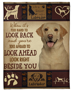 Dog Blanket - Labrador Beside You Fleece Blanket
