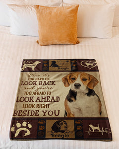 Dog Blanket - Beagle Look Back Fleece Blanket
