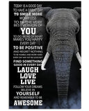 Poster - Canvas Elephant Remember To Be Awesome Vertical Personalized Canvas, Poster Custom Design Wall Art - Love Mine Gifts