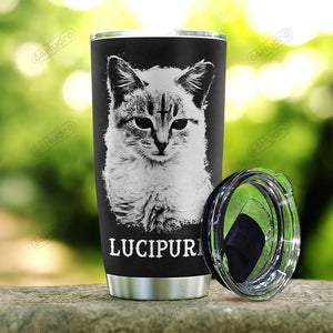 Tumbler Lucipurr Cat Blackcraft Kd2 Mal0412010 Stainless Steel Tumbler Travel Customize Name, Text, Number, Image - Love Mine Gifts
