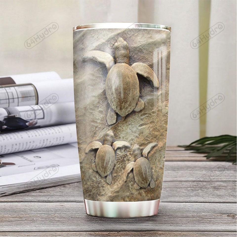 Tumbler Personalized Turtle Ocean Coming Ttz0712017 Stainless Steel Tumbler Travel Customize Name, Text, Number, Image - Love Mine Gifts