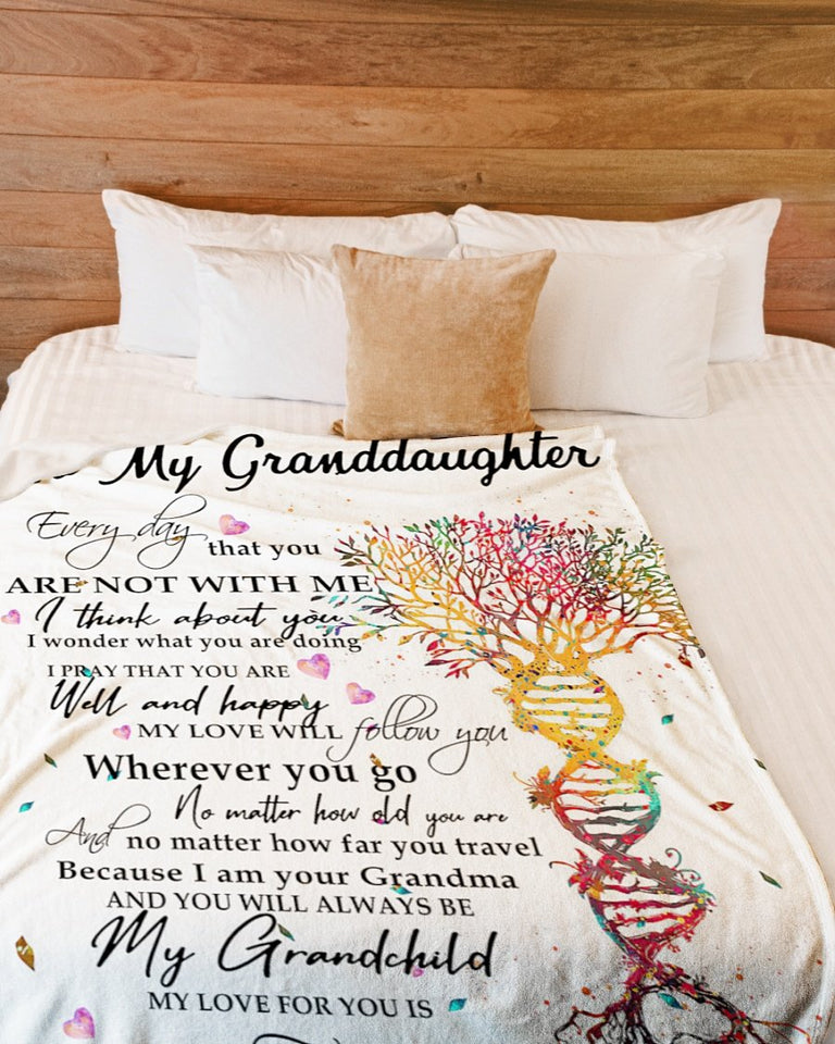 Grandma To Granddaughter You Will Always Be Fleece Blanket