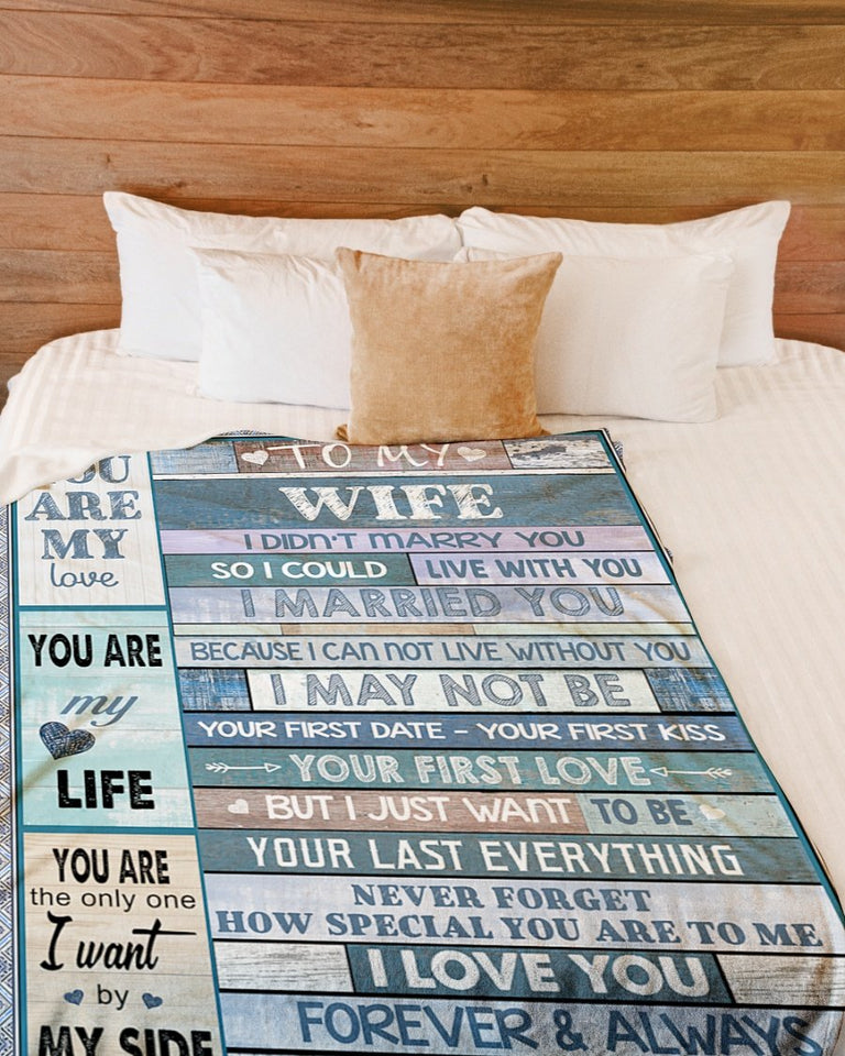 Husband To Wife Your Last Everything Fleece Blanket