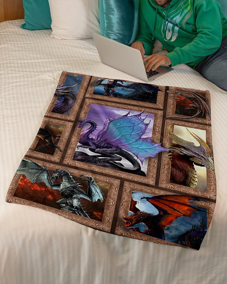 Fleece Blanket 3d Dragon Bedding Fleece Blanket Print 3D, Unisex, Kid, Adult - Love Mine Gifts