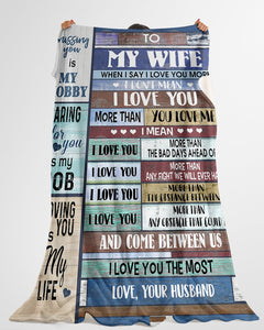 Husband To Wife Love You The Most Fleece Blanket