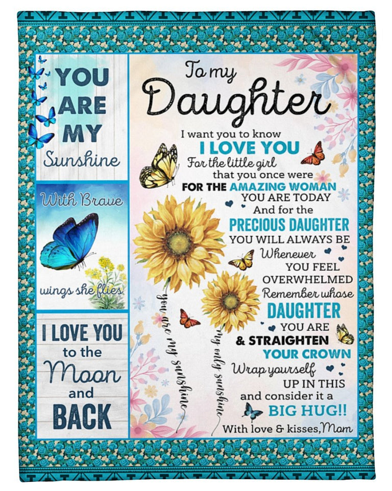 I Want U To Know I Love U - Mom To Daughter Fleece Blanket | Gift For Daughter