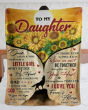 Once Upon A Time Was A Little Girl-Dad To Daughter Fleece Blanket | Gift For Daughter