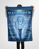 Never Feel That U Are Alone Lion Dad To Daughter Fleece Blanket | Gift For Daughter