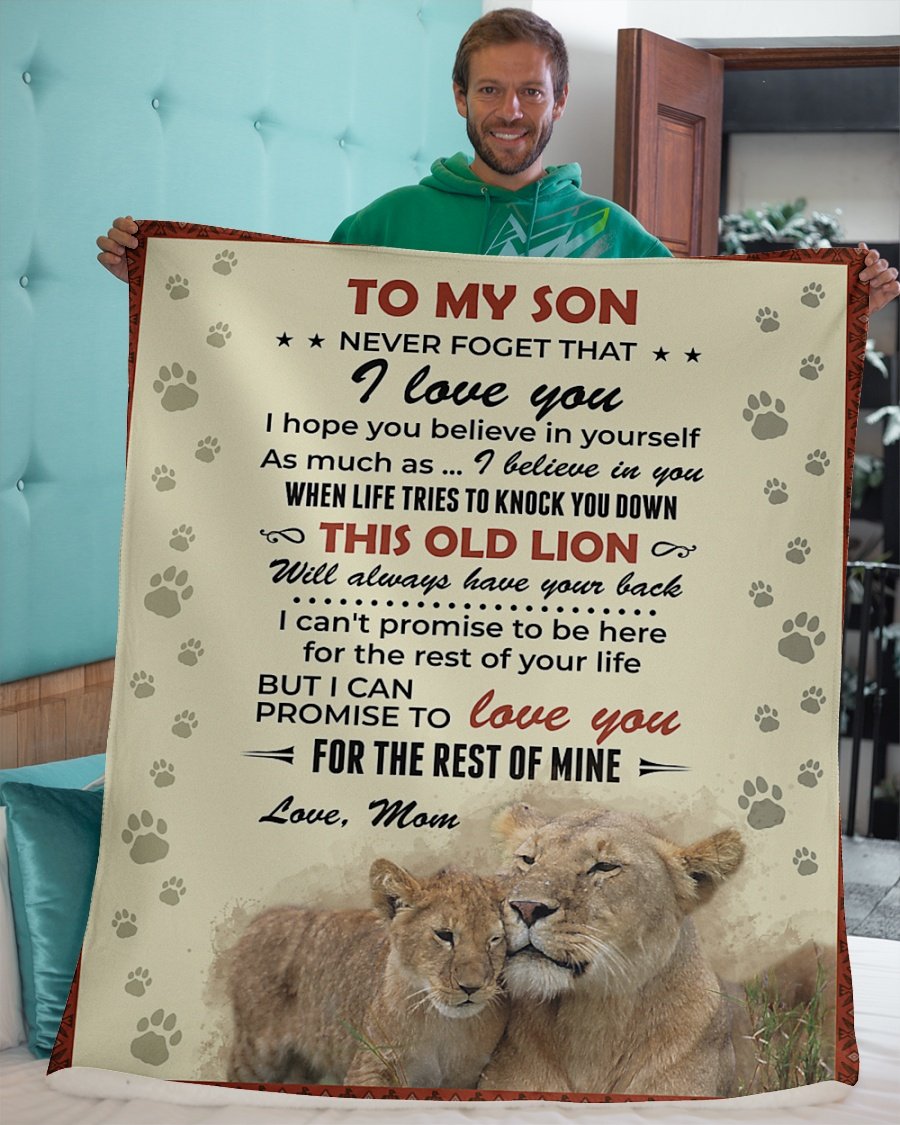 To My Son Love You For The Rest Of Mine Fleece Blanket | Gift For Son