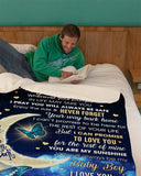 Grandson Half Moon Promise To Love U For The Rest Fleece Blanket | Gift For Grandchild