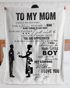 You Will Always Be My Loving Mother Love From Son Fleece Blanket | Gift For Mom