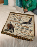Never Forget That I Love You Eagle Dad To Daughter Fleece Blanket | Gift For Daughter
