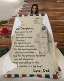Even When I'm Not Close By - Dad To Daughter Fleece Blanket | Gift For Daughter