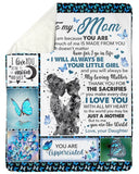 You'll Always Be My Loving Mother To Mom Butterfly Fleece Blanket | Gift For Mom
