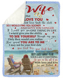 Never Forget That I Love U Beach Husband To Wife Fleece Blanket | Gift For Wife