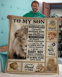 Lion - Im So Proud Of You - Mom-To-Son Fleece Blanket | Gift For Son