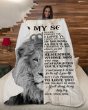 Never Forget That I Love You-Lion Crown Mom To Son Fleece Blanket | Gift For Son