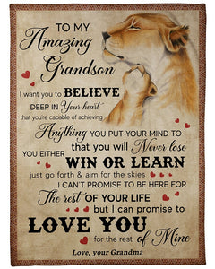I Can Promise To Love You Grandma To Grandson Fleece Blanket | Gift For Grandchild