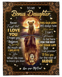 Never Forget That I Love U Lion Dad To Daughter Fleece Blanket | Gift For Daughter
