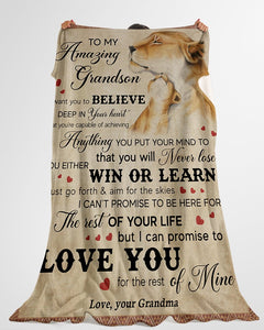 I Can Promise To Love You Grandma To Grandson Fleece Blanket | Gift For Grandchild