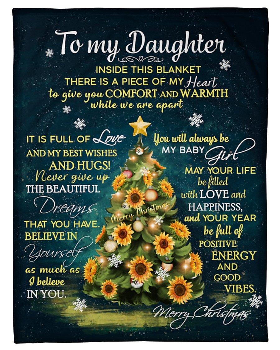 Inside Blanket Is Piece Of My Heart - To Daughter Fleece Blanket | Gift For Daughter