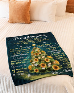 Inside Blanket Is Piece Of My Heart - To Daughter Fleece Blanket | Gift For Daughter