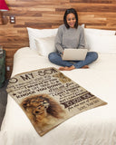 Never Forget That I Love U Lion Dad To Son Fleece Blanket | Gift For Son