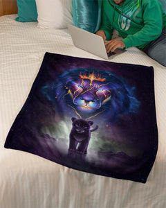 Thunder Lion Dad To Son Or Dad To Daughter Fleece Blanket | Gift For Son