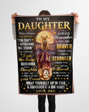 If Fate Whisper To You Lion Dad To Daughter Fleece Blanket | Gift For Daughter