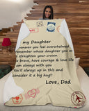 Daughter Remember Straighten Your Crown Fleece Blanket | Gift For Daughter