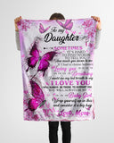 It's Hard To Find Words To Tell U Mom To Daughter Fleece Blanket | Gift For Daughter