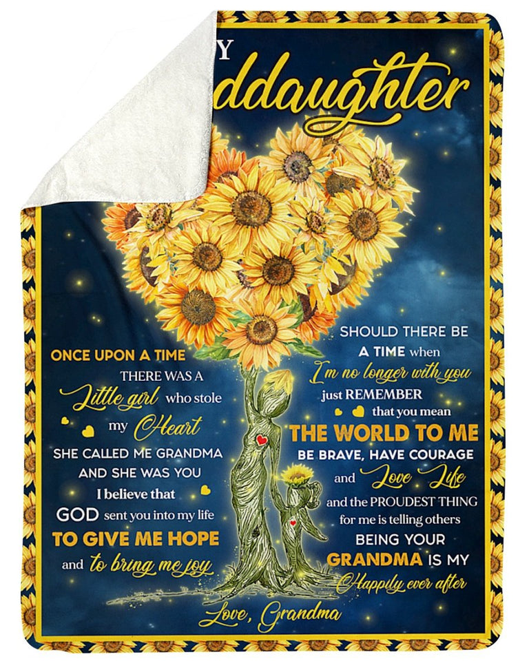 Once Upon Atime Therewas Little Girl-Granddaughter Fleece Blanket | Gift For Grandchild
