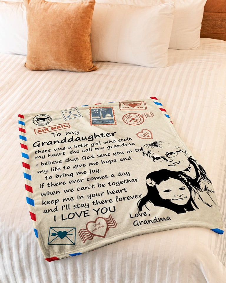 There Was A Little Girl Stole To Granddaughter Fleece Blanket | Gift For Grandchild