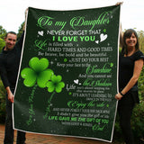 Irish Dad To My Daughter Fleece Blanket | St Patrick's Day Gifts | Gift For Daughter